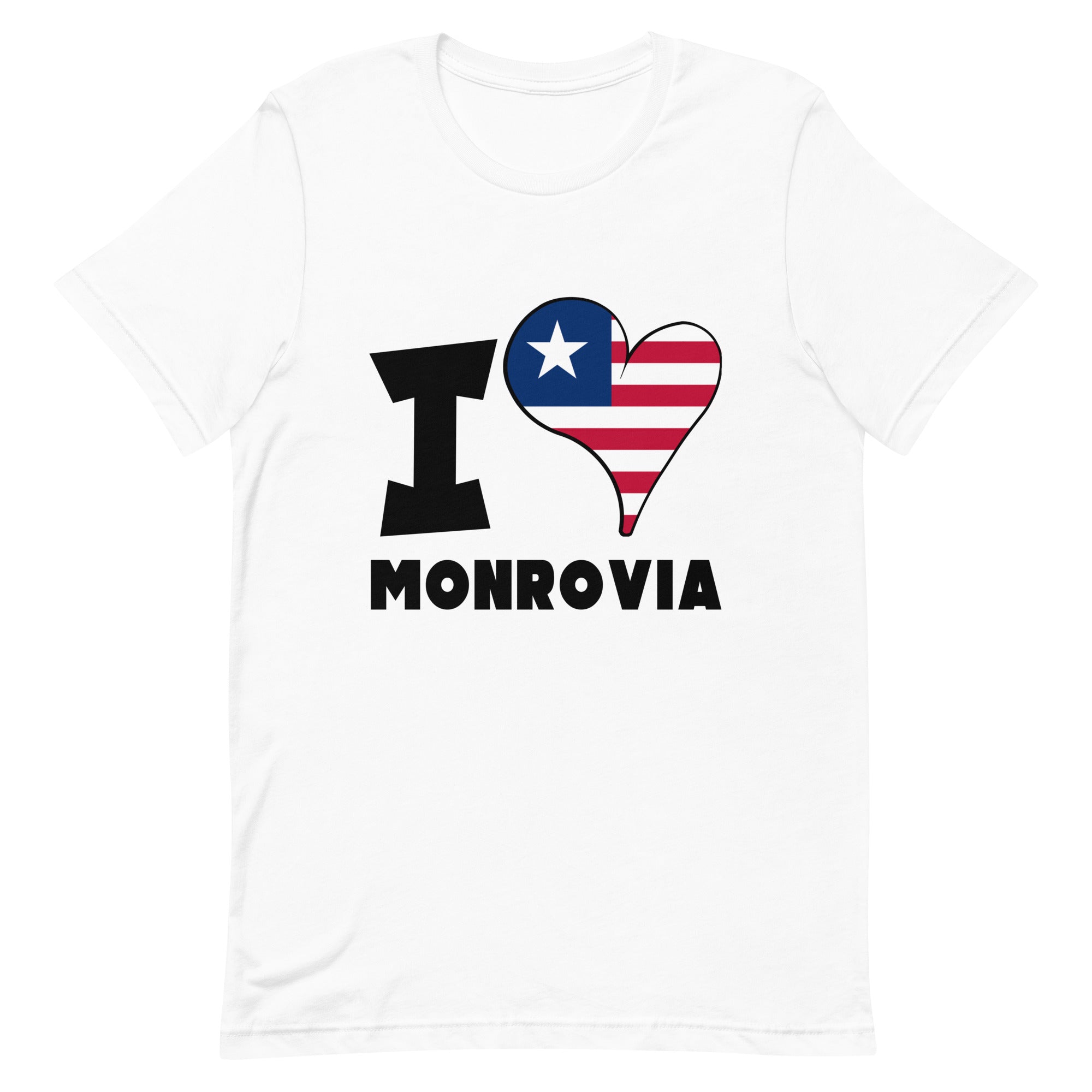 Unisex t-shirt - I Love Monrovia Flag