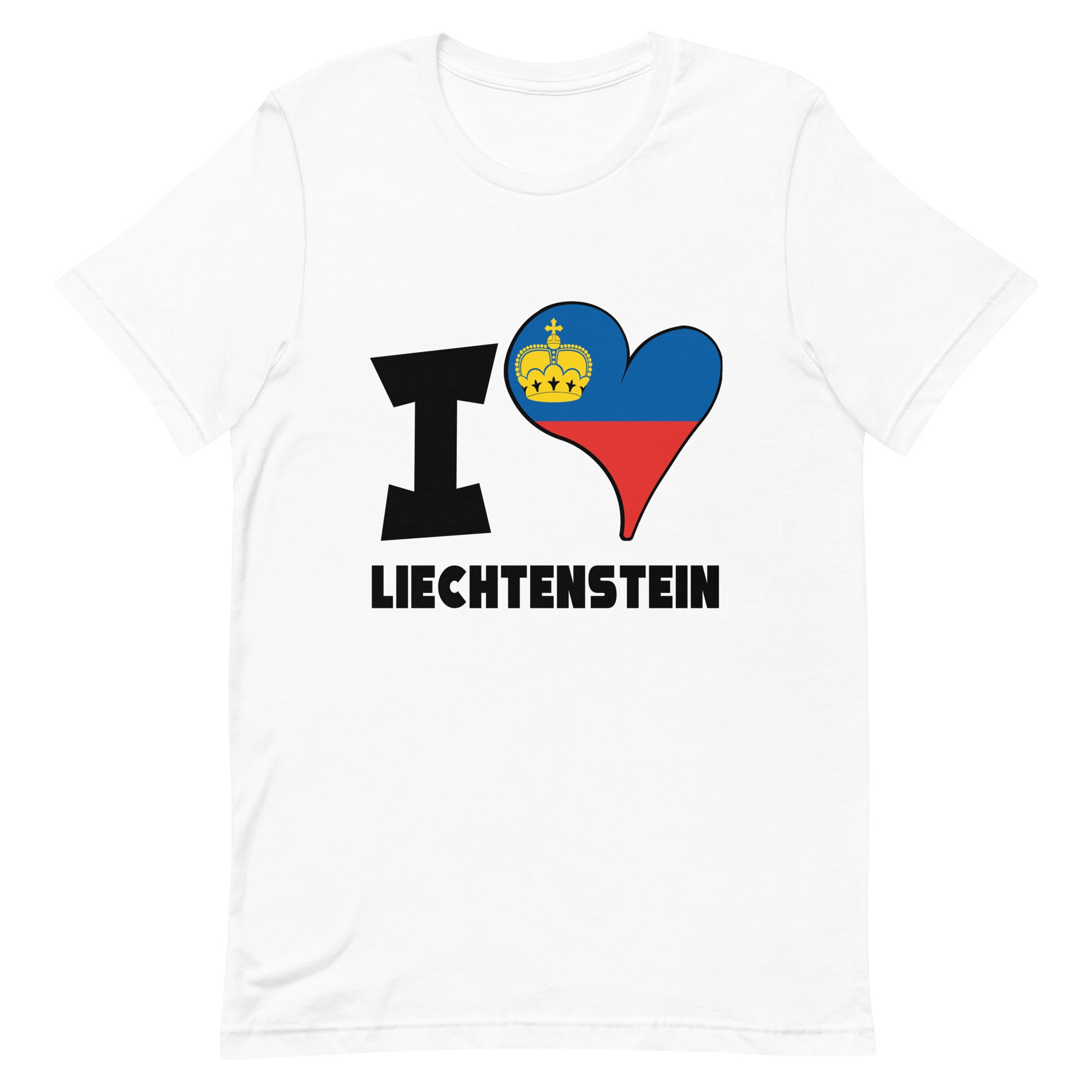 Unisex t-shirt - I Love Liechtenstein Flag