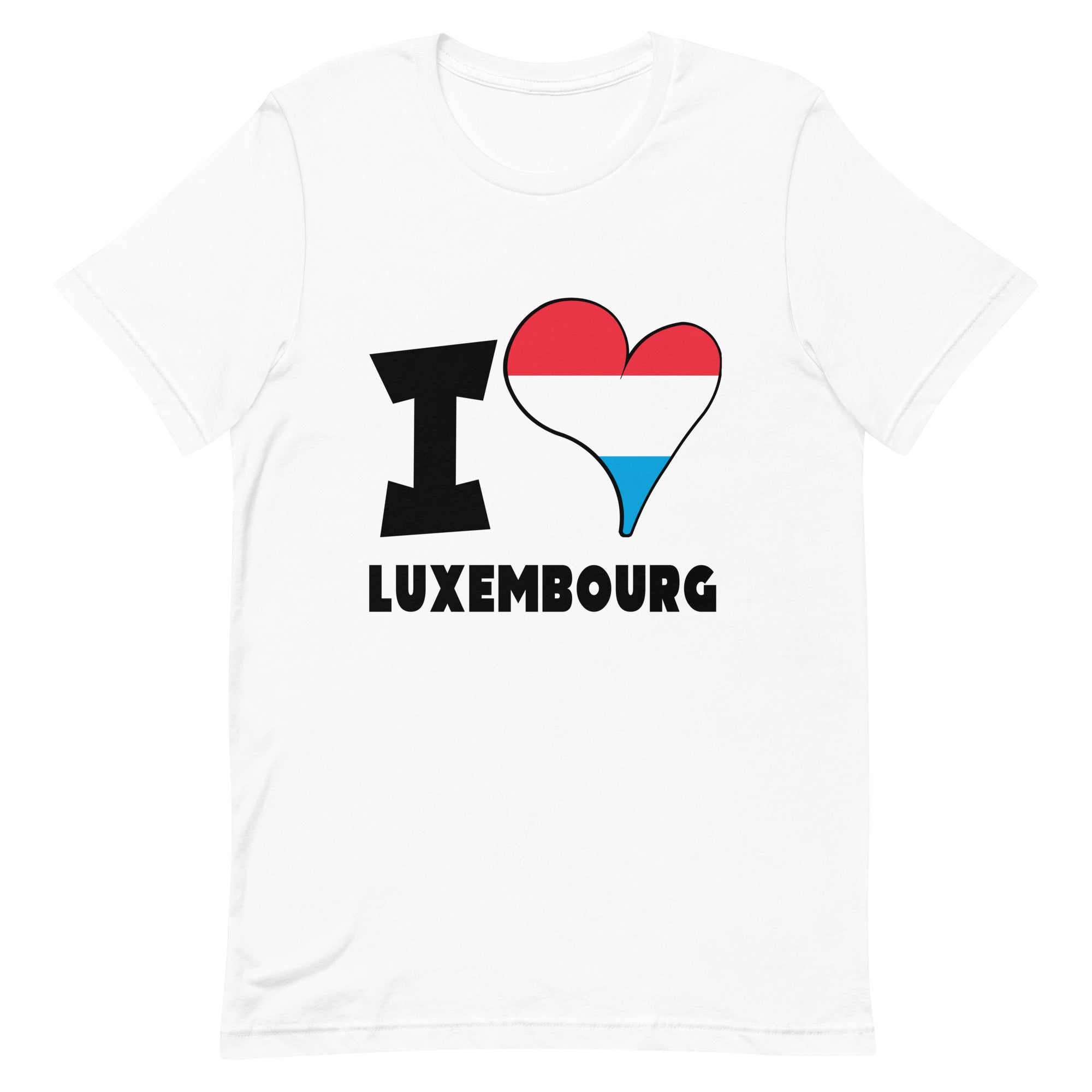 Unisex t-shirt - I Love Luxembourg Flag