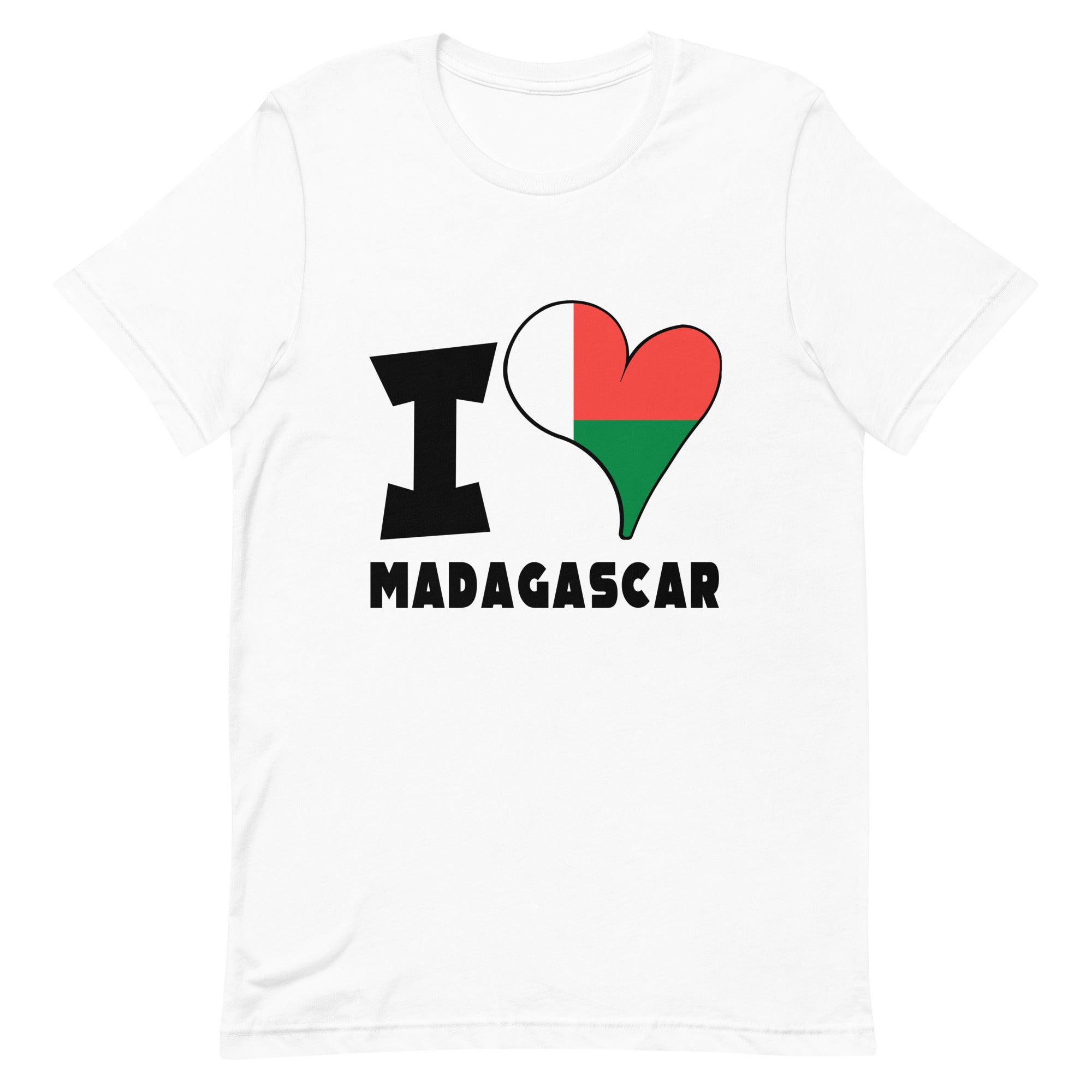 Unisex t-shirt - I Love Madagascar Flag