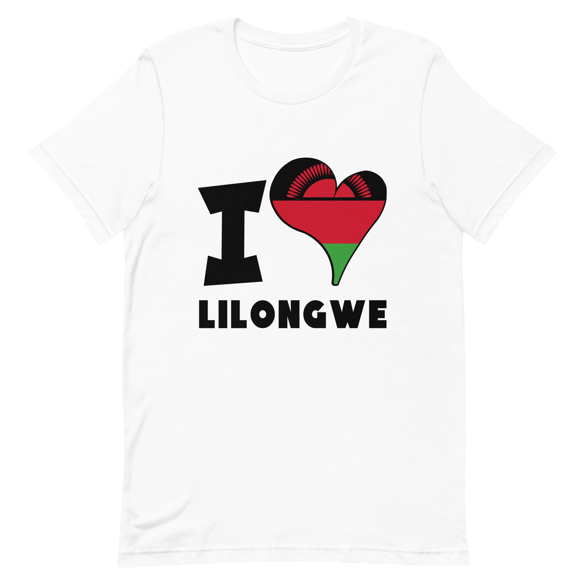 Unisex t-shirt - I Love Lilongwe Flag