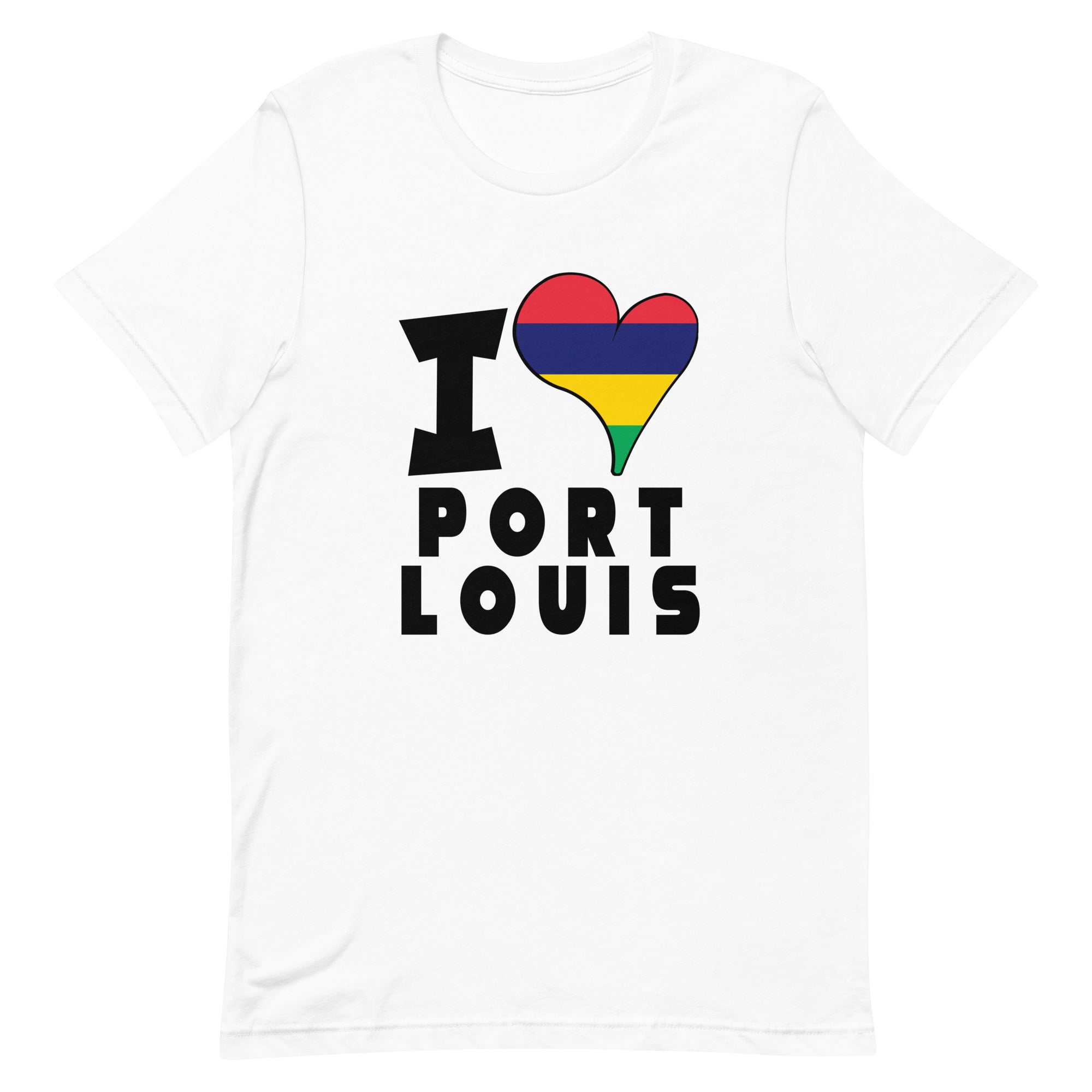 Unisex t-shirt - I Love Port Louis Flag