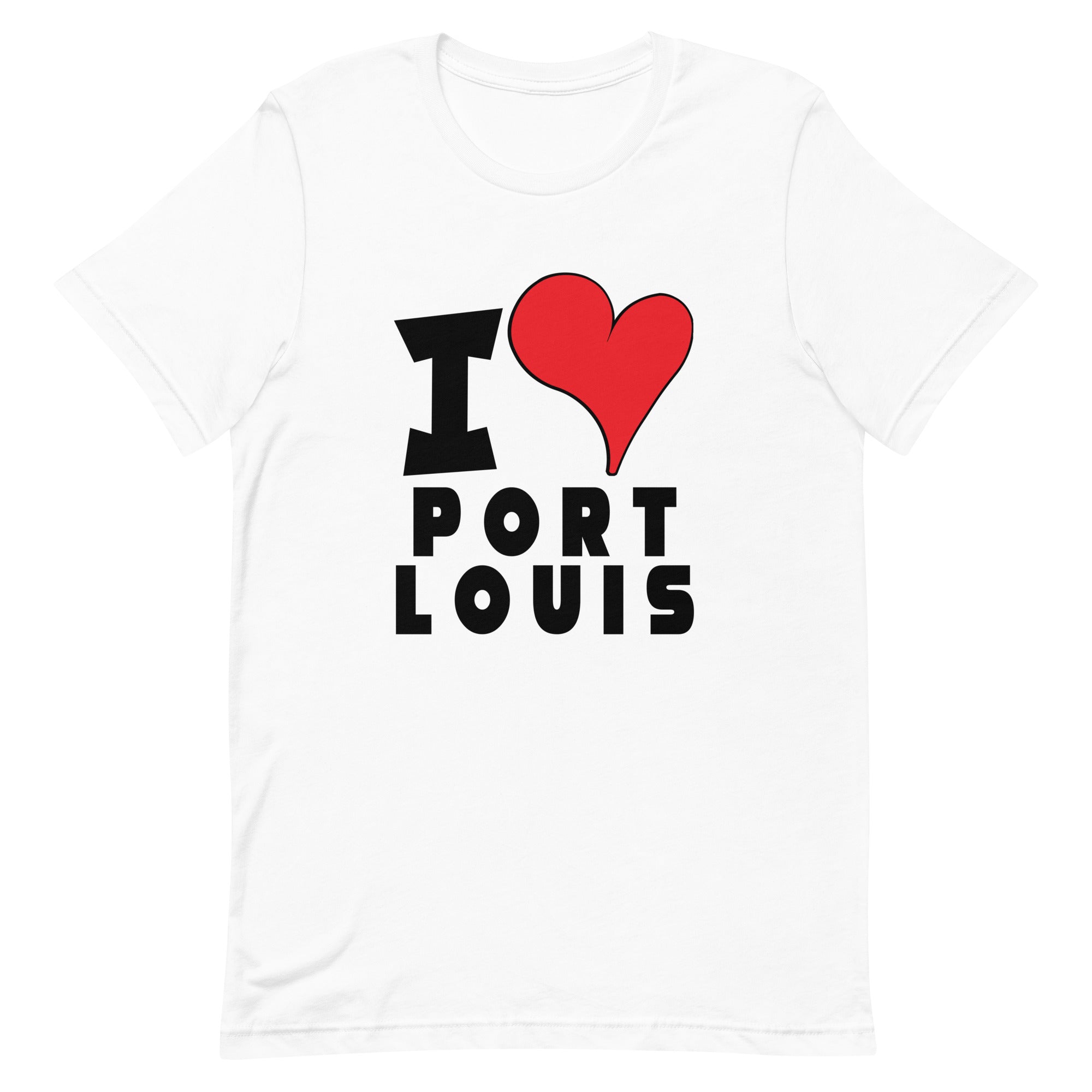 Unisex t-shirt - I Love Port Louis Red