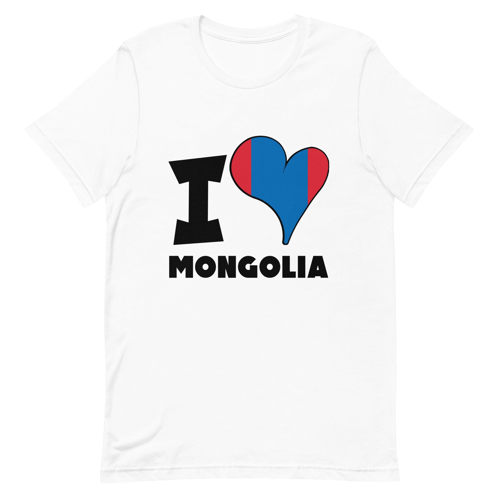 Unisex t-shirt - I Love Mongolia Flag