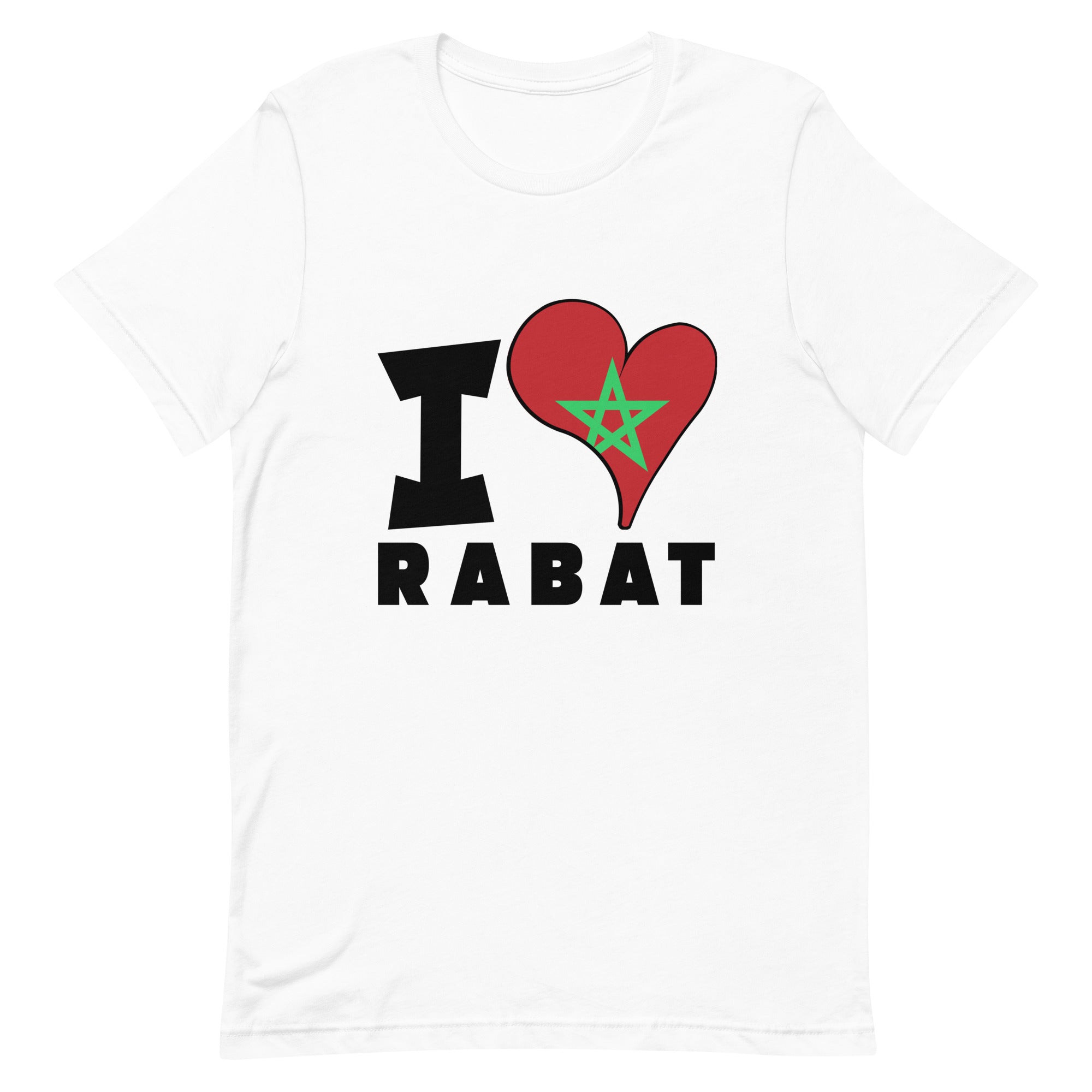 Unisex t-shirt - I Love Rabat Flag