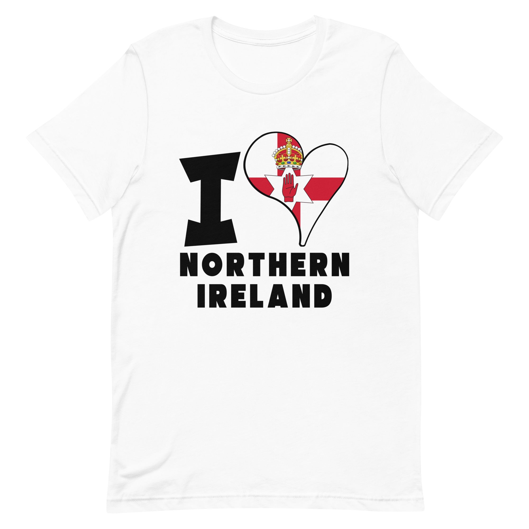 Unisex t-shirt - I Love Northern Ireland Flag