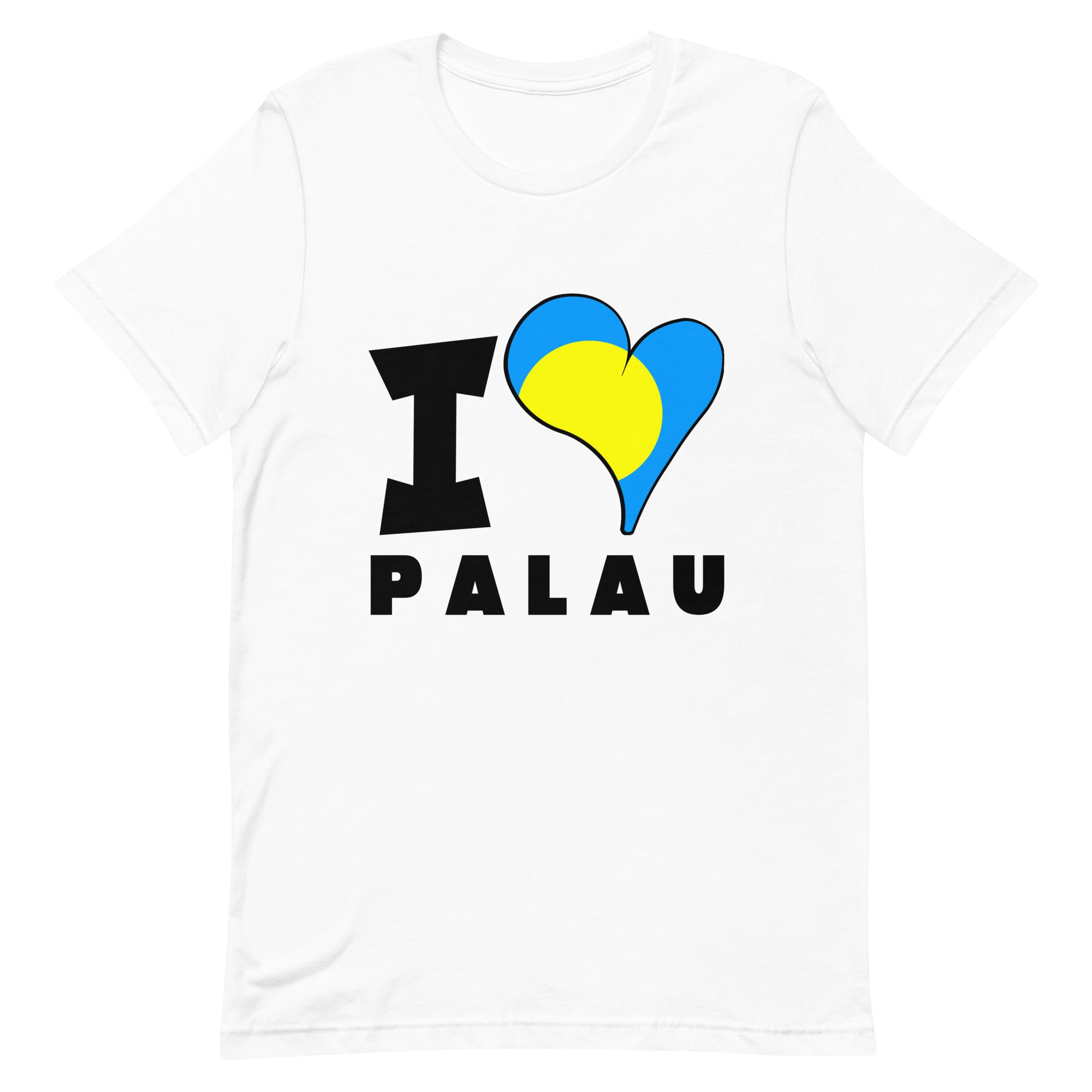 Unisex t-shirt - I Love Palau Flag