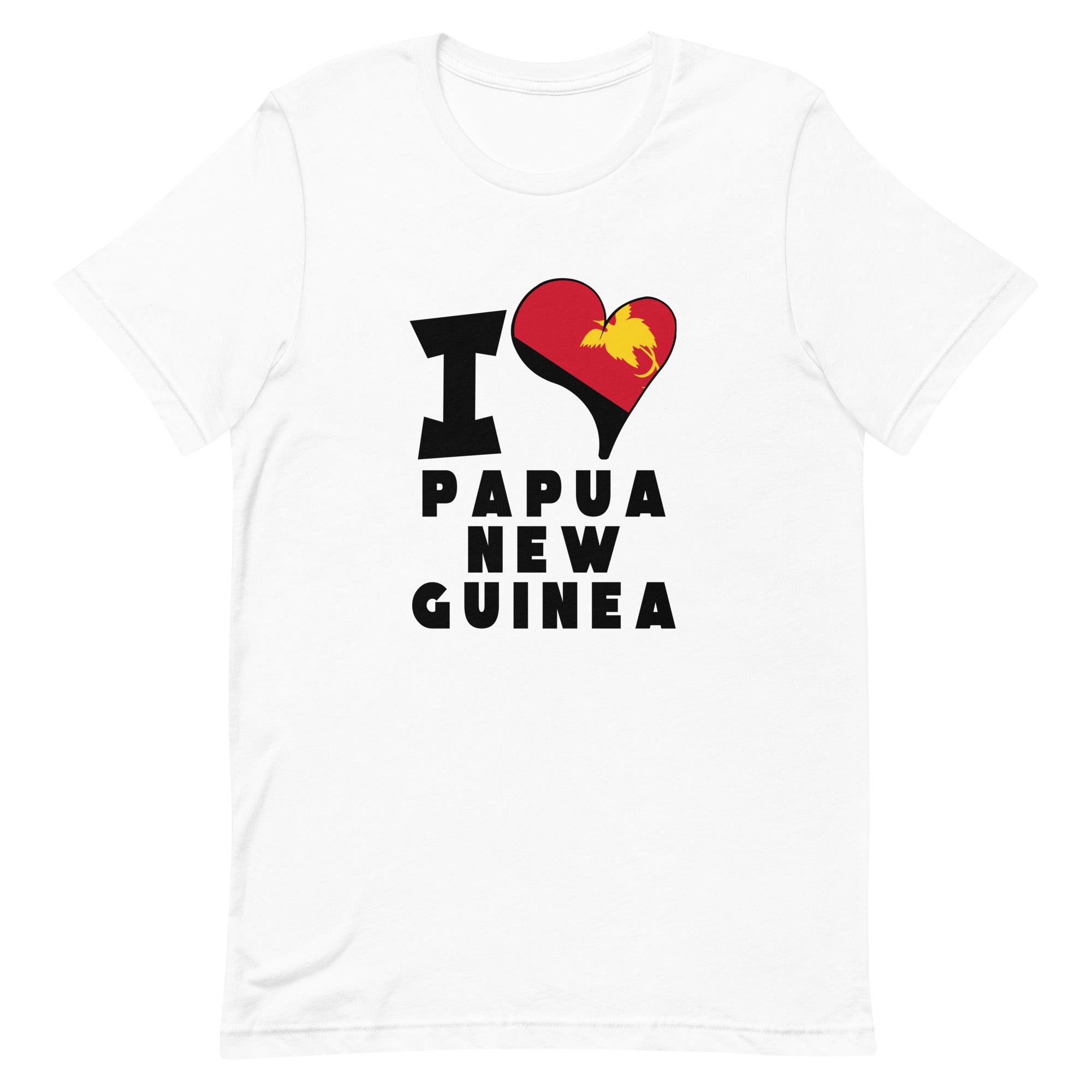 Unisex t-shirt - I Love Papua New Guinea Flag