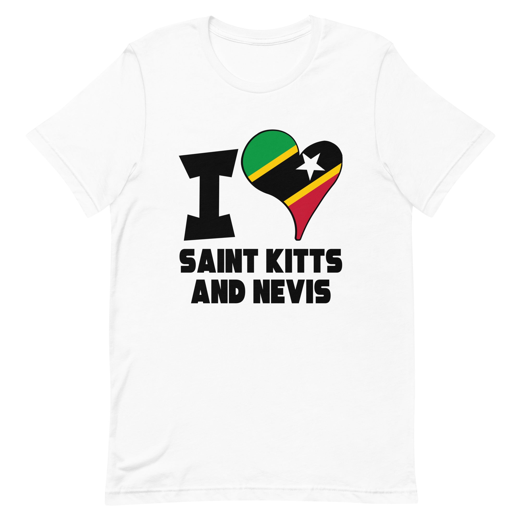 Unisex t-shirt - I Love Saint Kitts and Nevis Flag