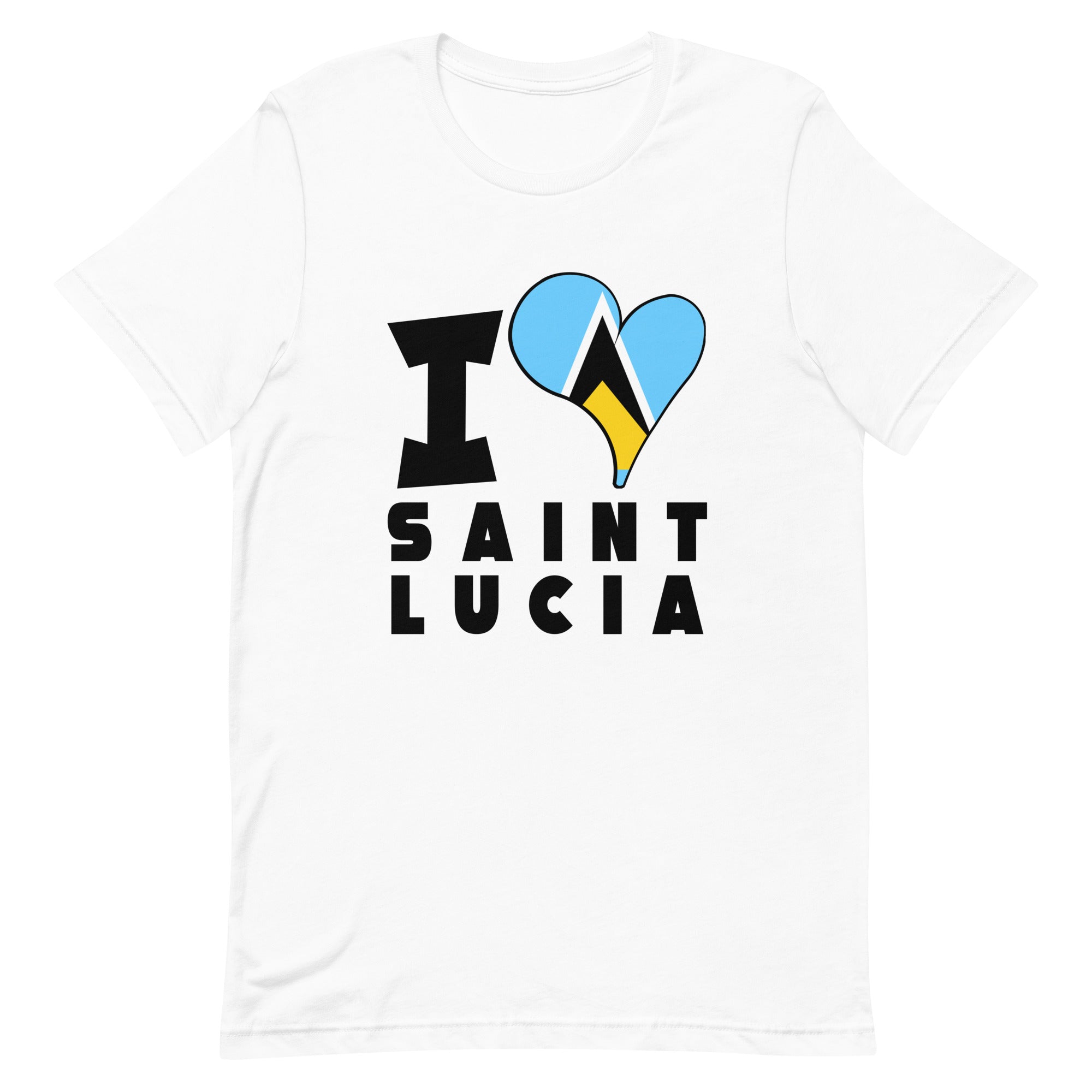 Unisex t-shirt - I Love Saint Lucia Flag