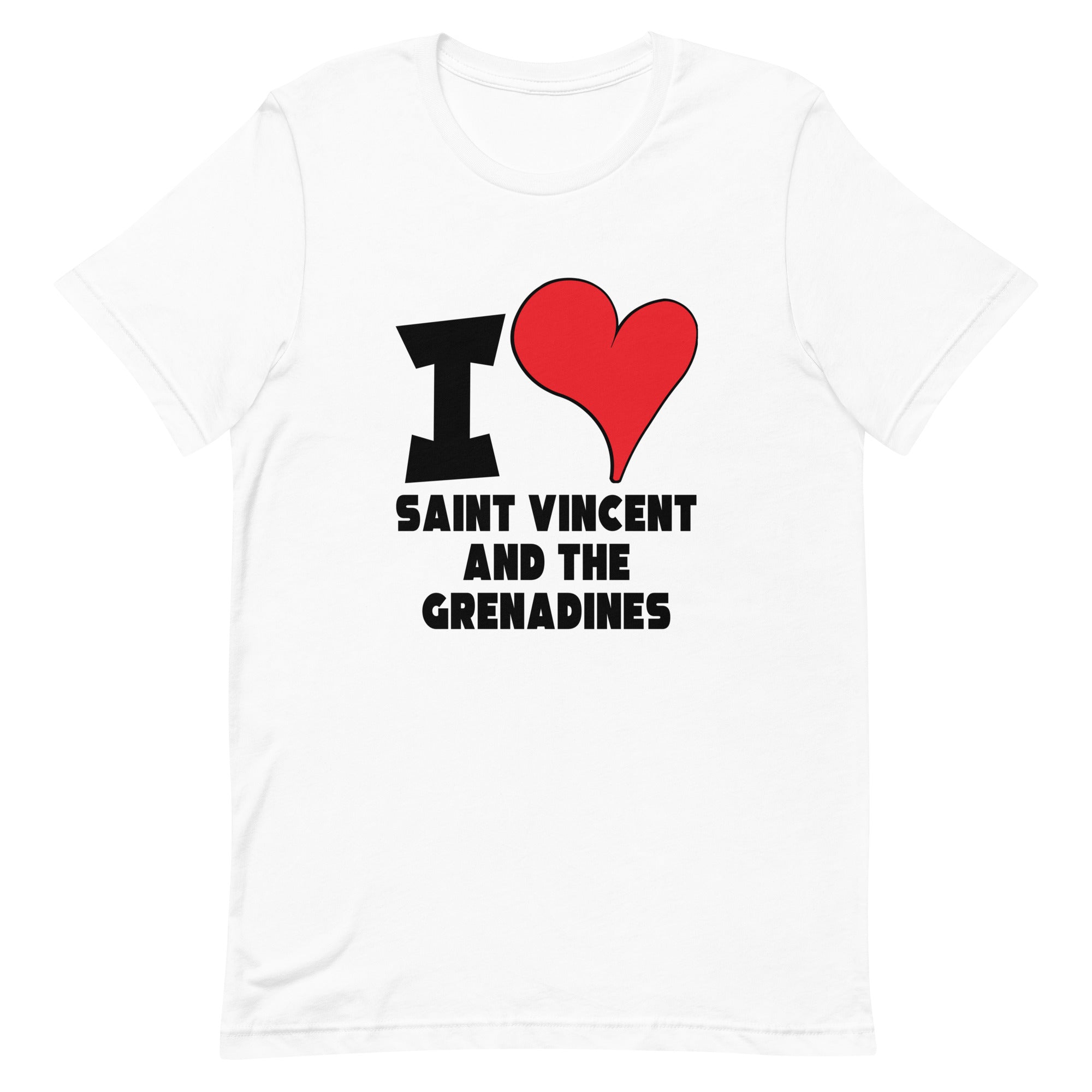 Unisex t-shirt - I Love Saint Vincent and the Grenadines Red