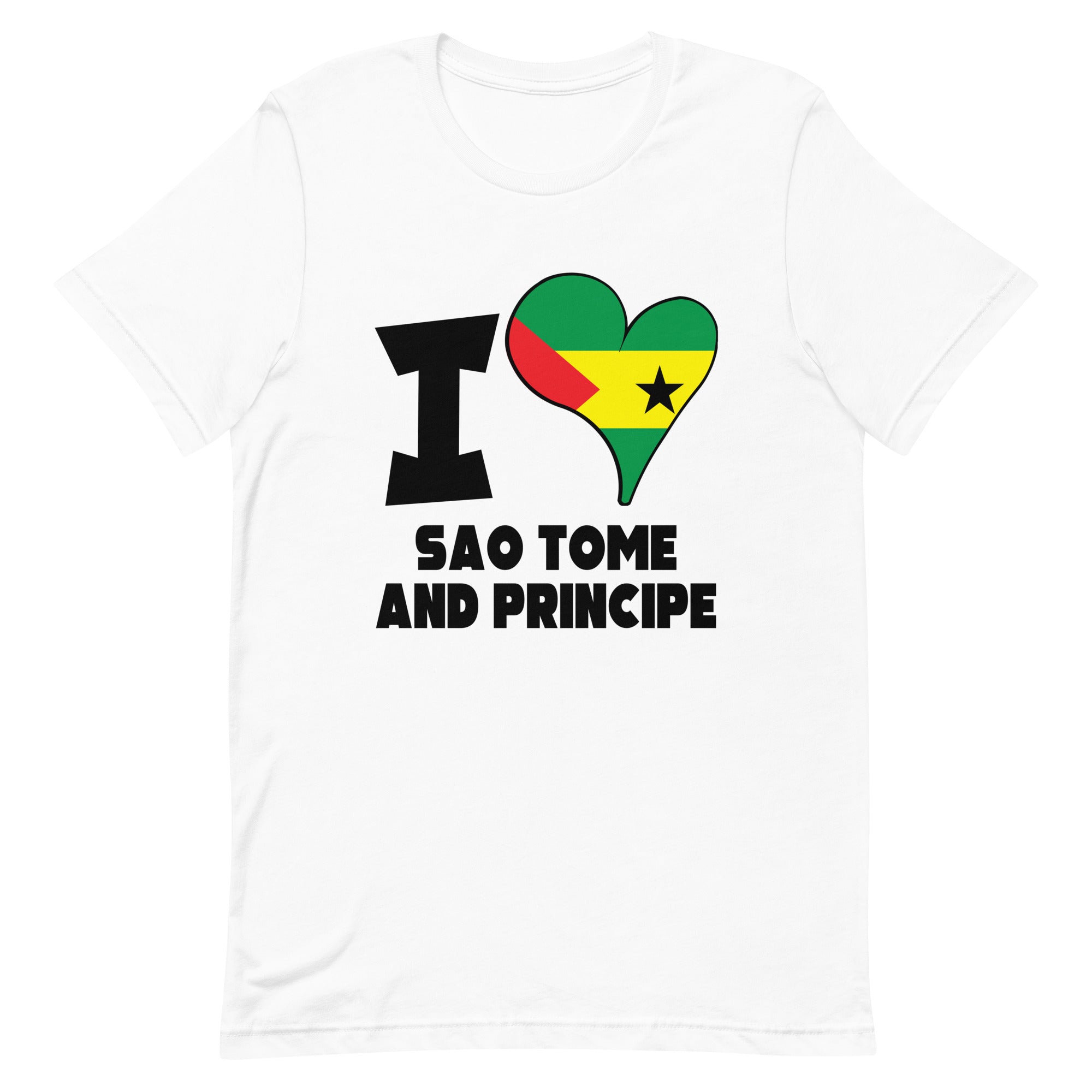 Unisex t-shirt - I Love São Tomé and Príncipe Flag