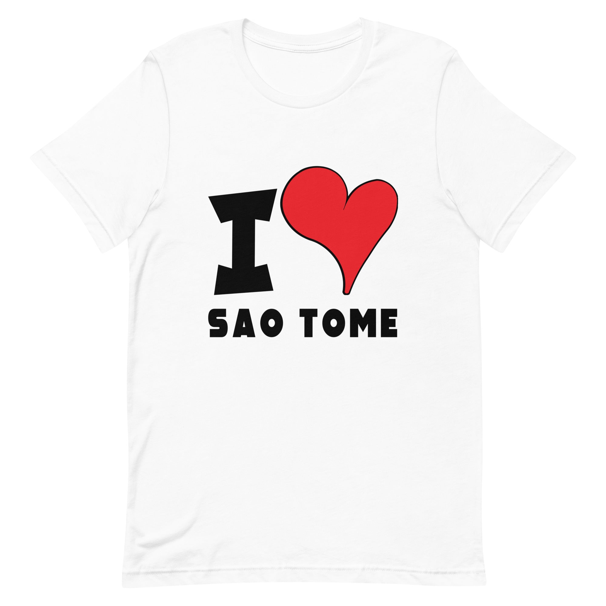 Unisex t-shirt - I Love São Tomé  Red