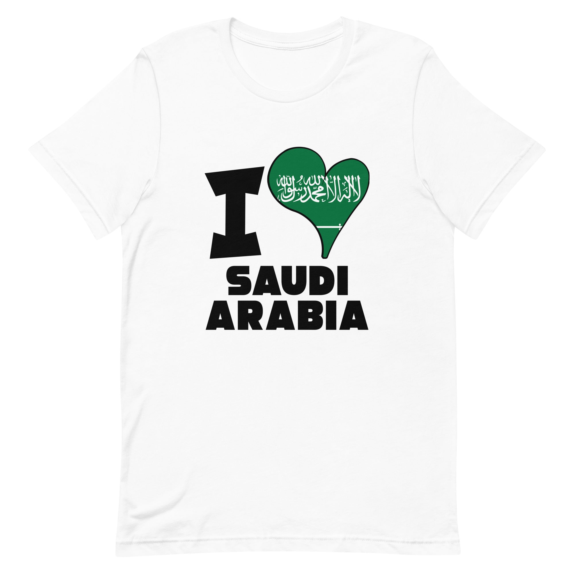 Unisex t-shirt - I Love Saudi Arabia Flag