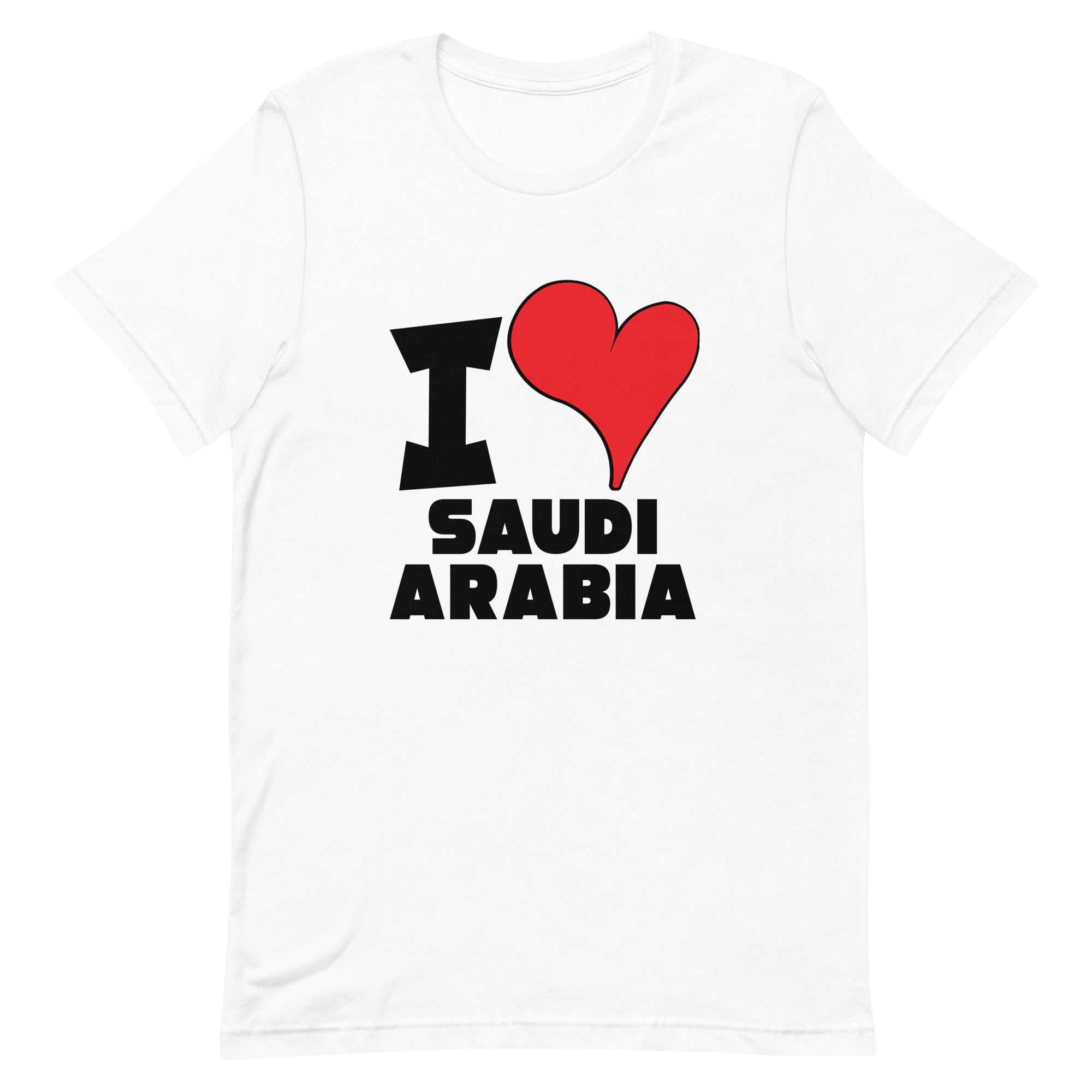 Unisex t-shirt - I Love Saudi Arabia Red