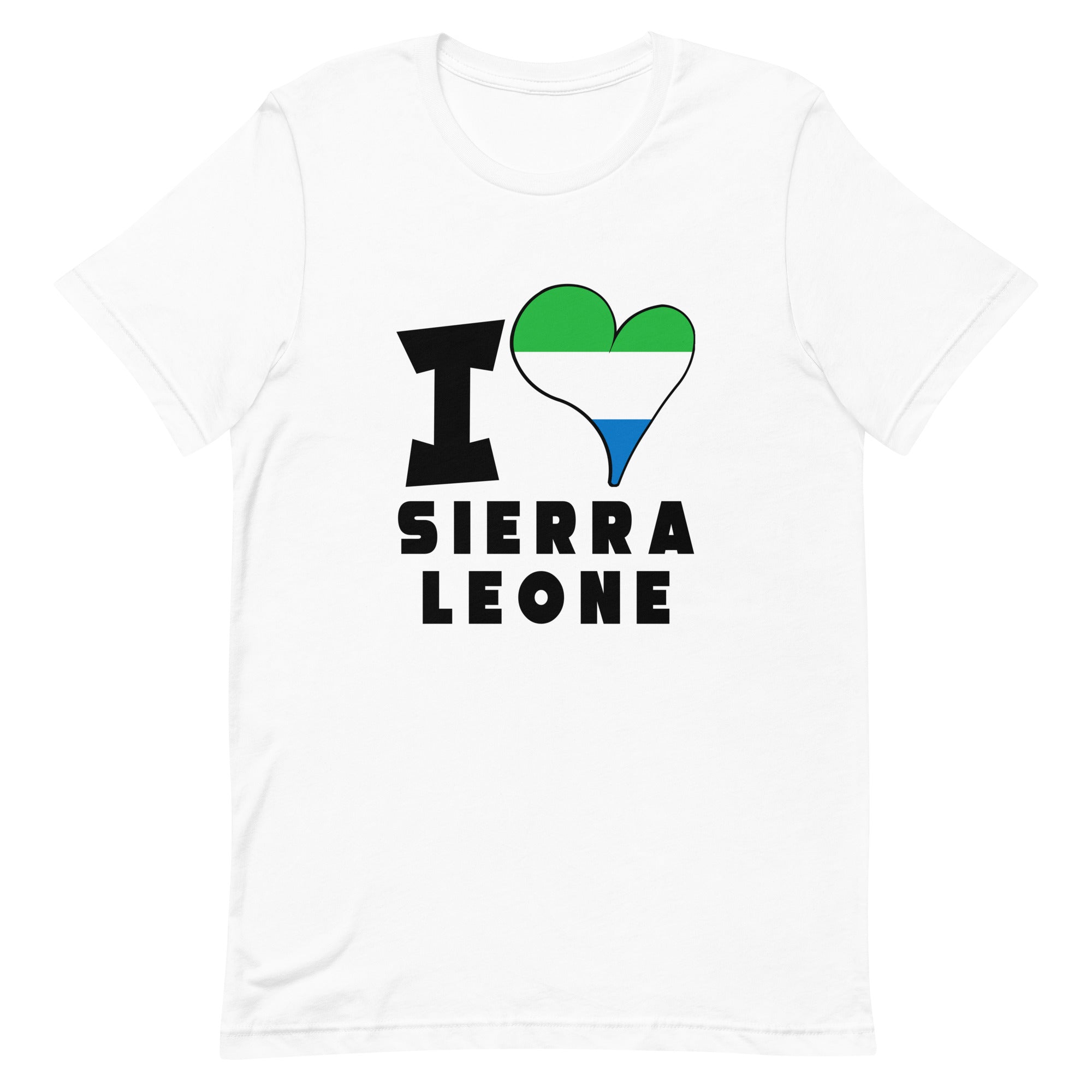 Unisex t-shirt - I Love Sierra Leone Flag