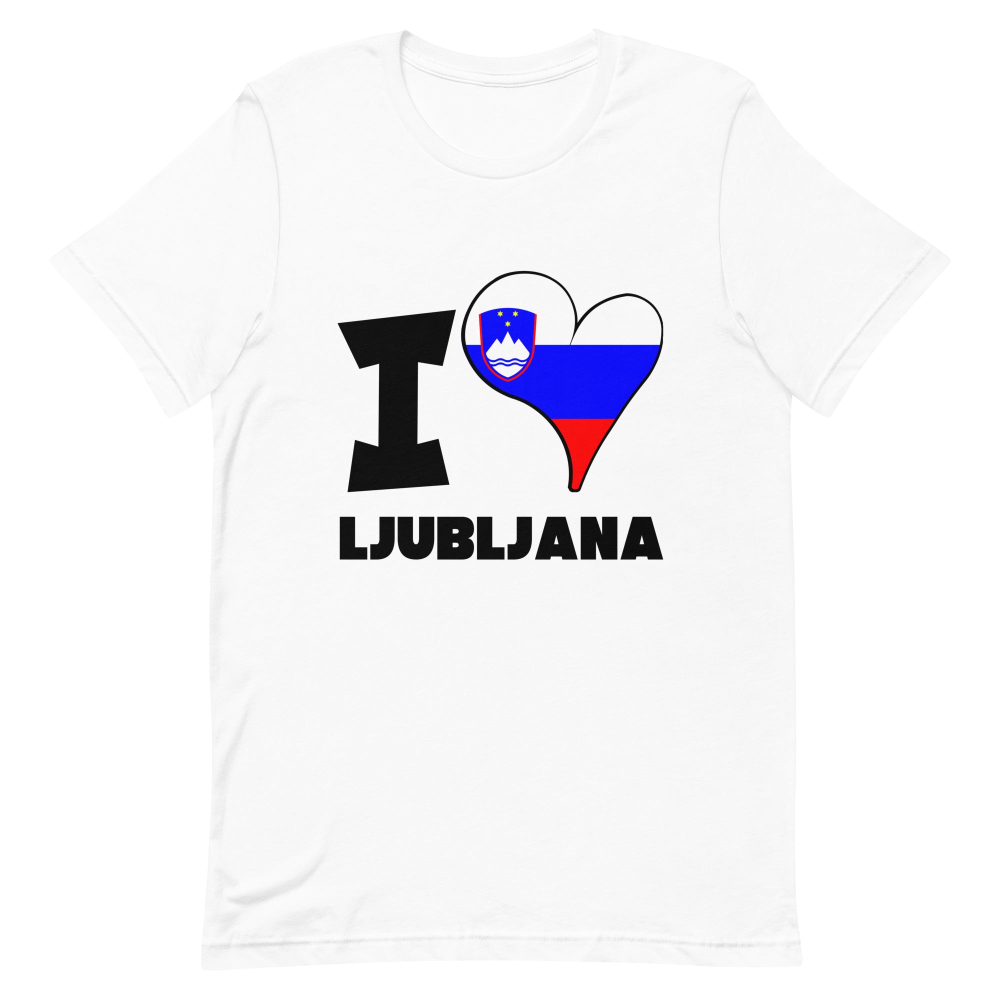 Unisex t-shirt - I Love Ljubljana Flag