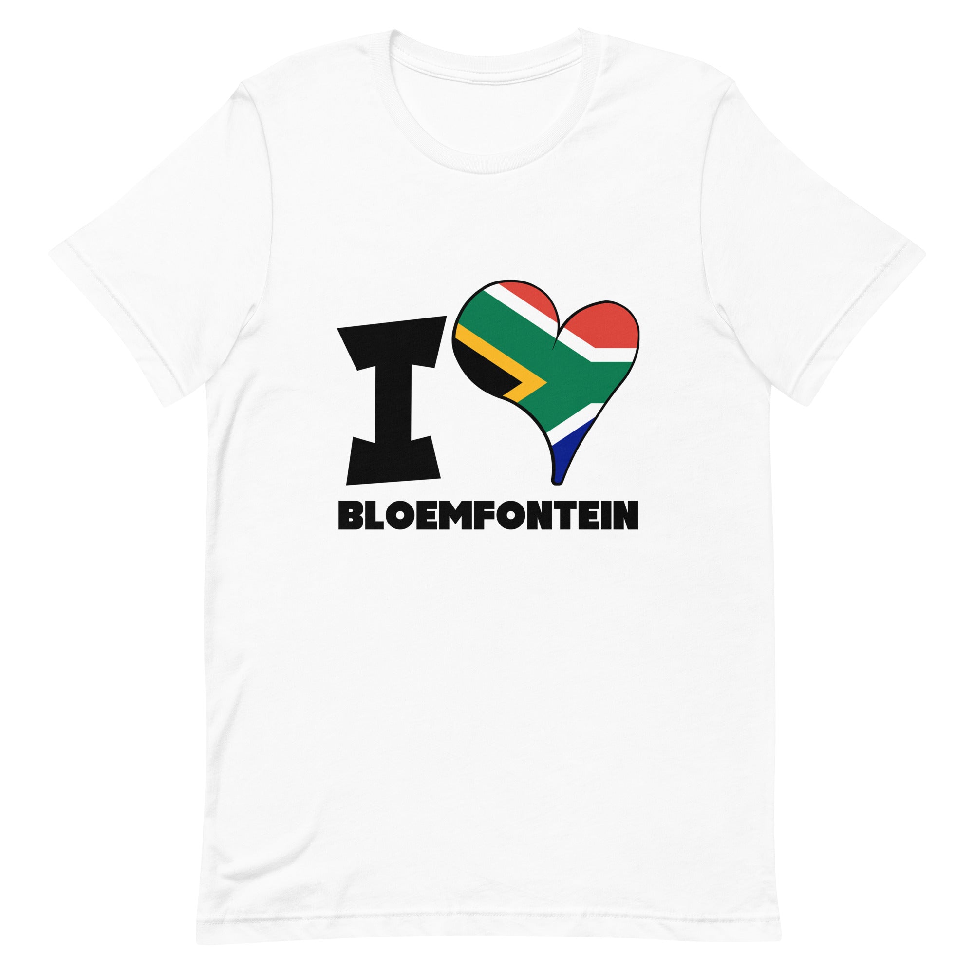 Unisex t-shirt - I Love Bloemfontein Flag