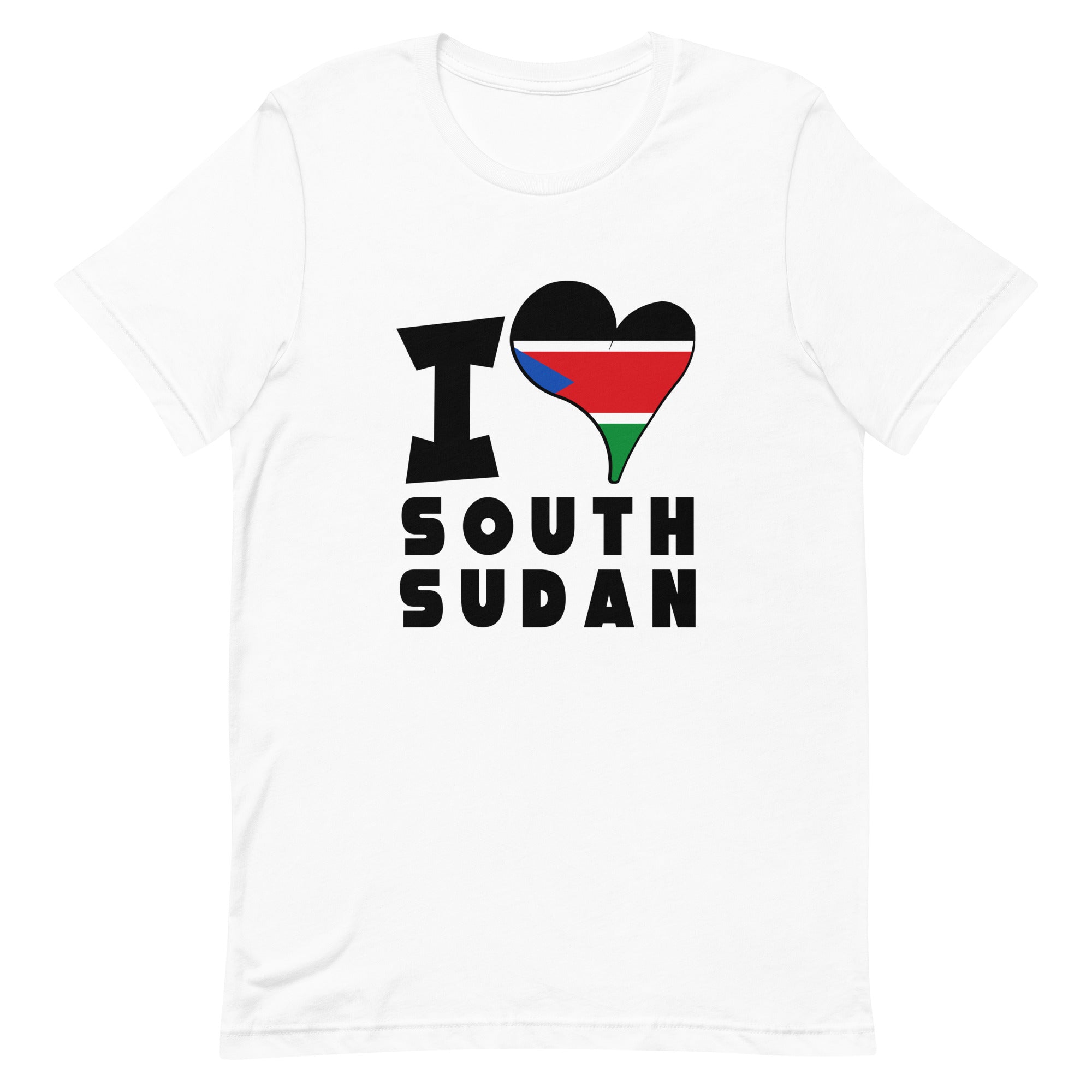 Unisex t-shirt - I Love South Sudan Flag