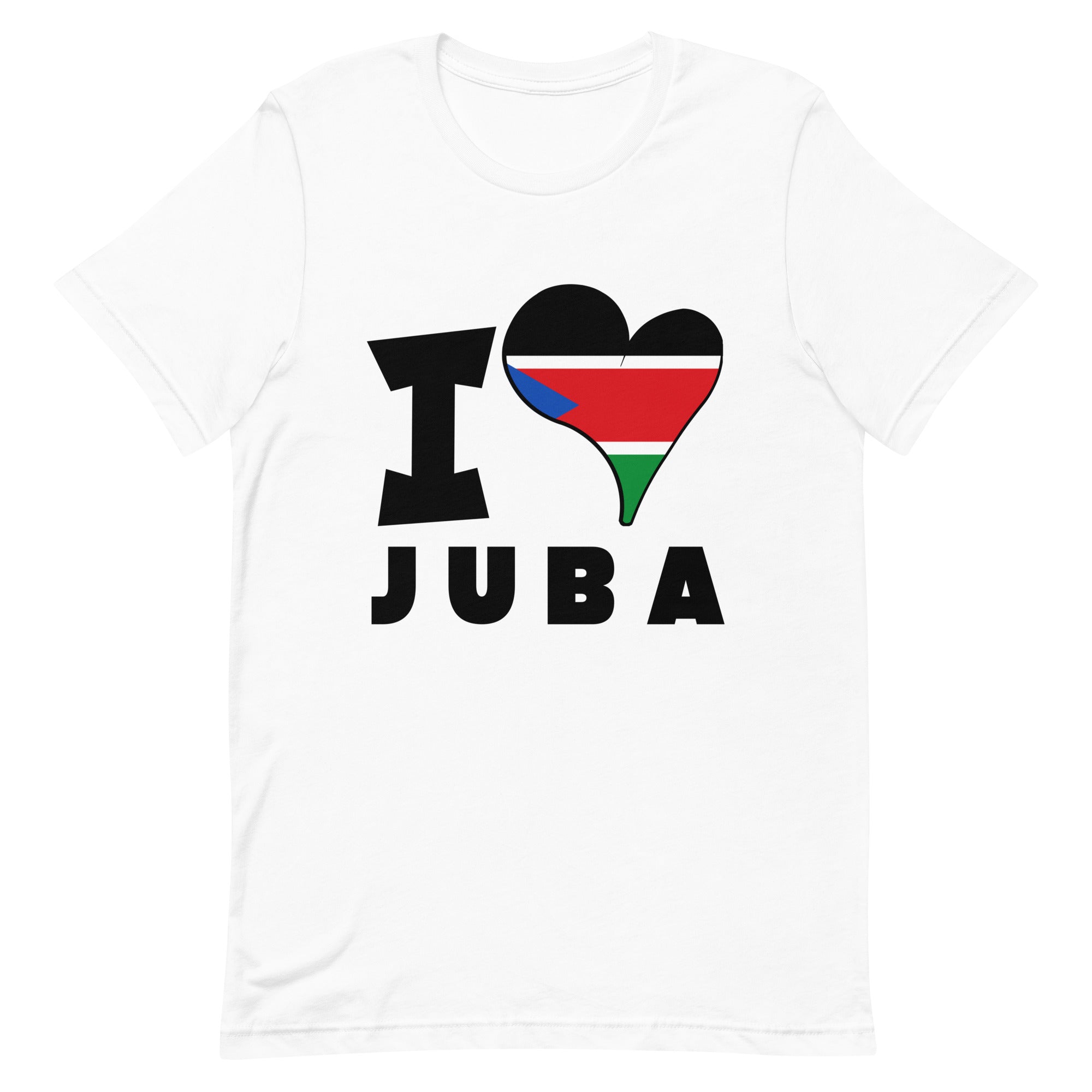 Unisex t-shirt - I Love Juba Flag