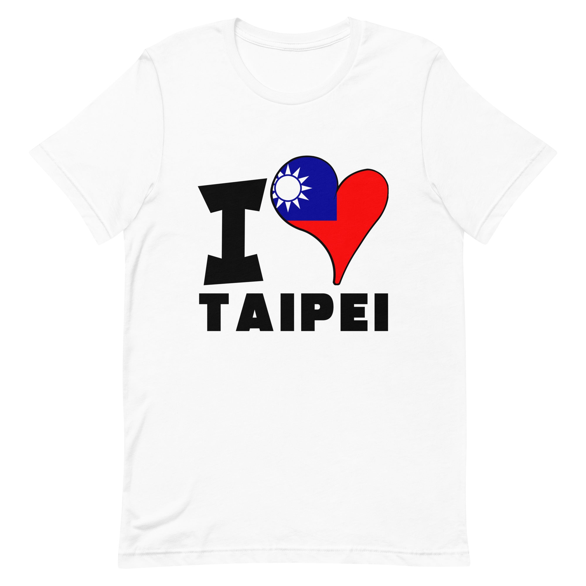 Unisex t-shirt - I Love Taipei Flag