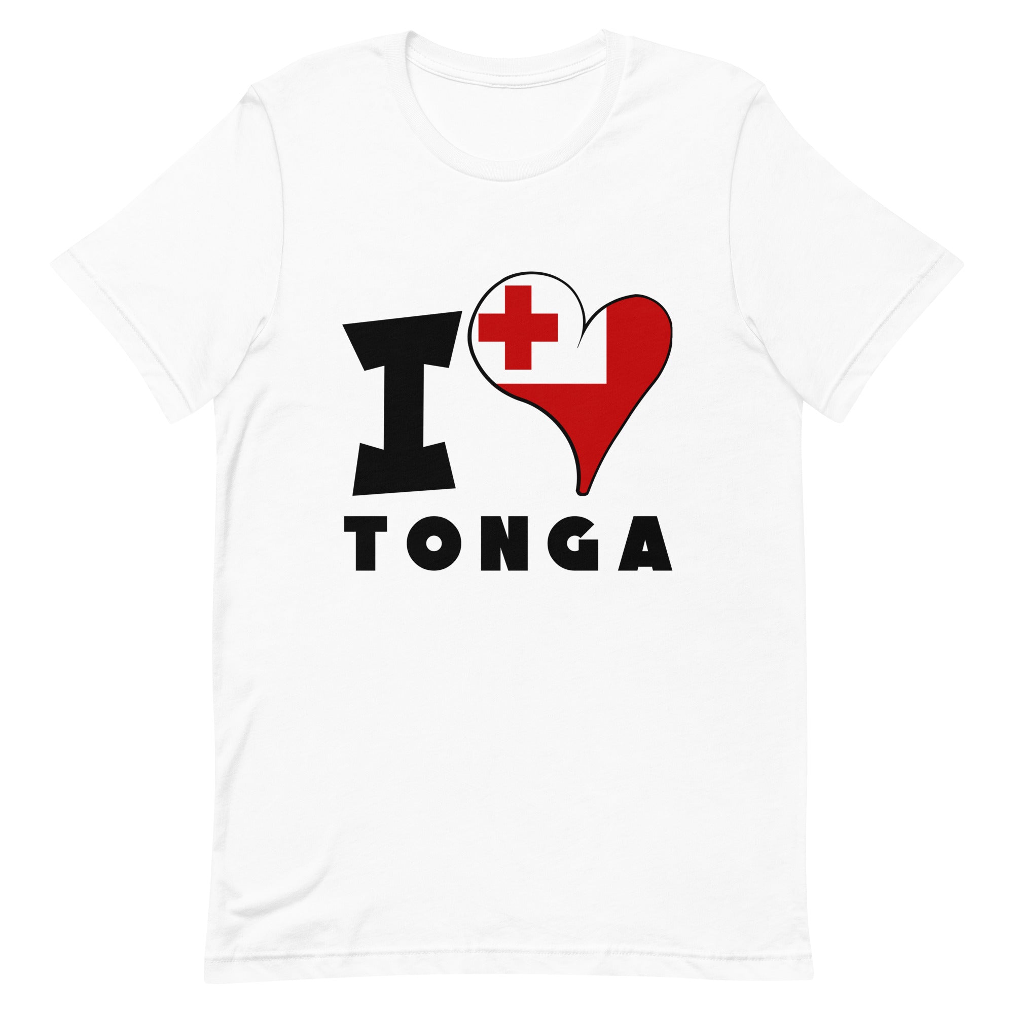 Unisex t-shirt - I Love Tonga Flag