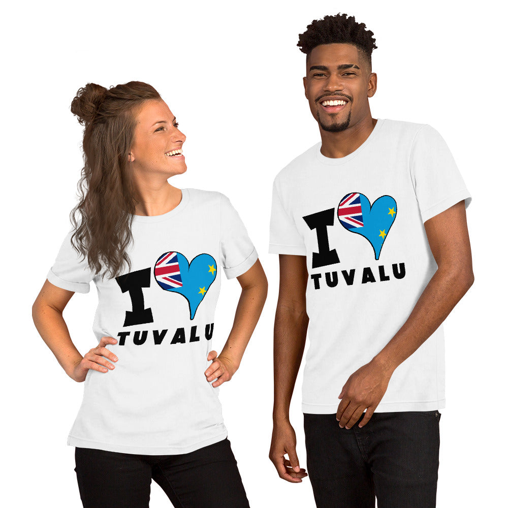 Unisex t-shirt - I Love Tuvalu Flag