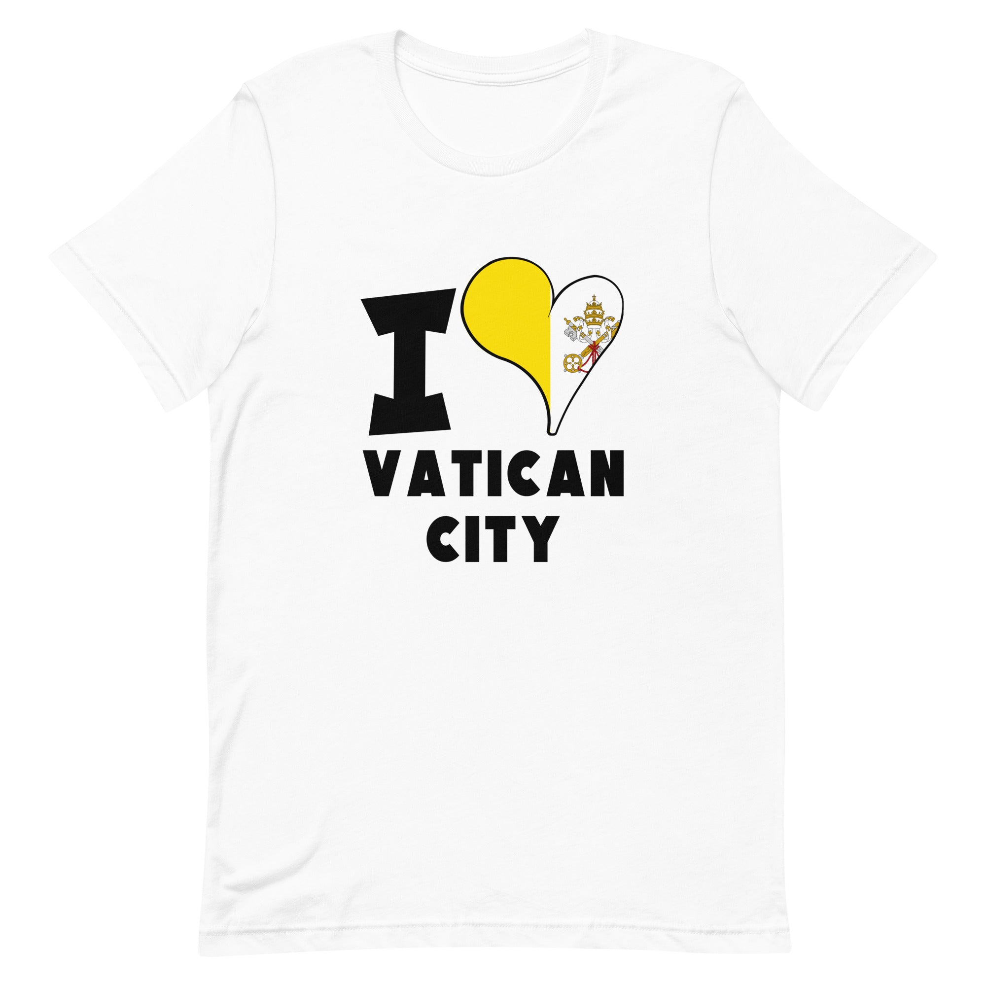 Unisex t-shirt - I Love Vatican City Flag