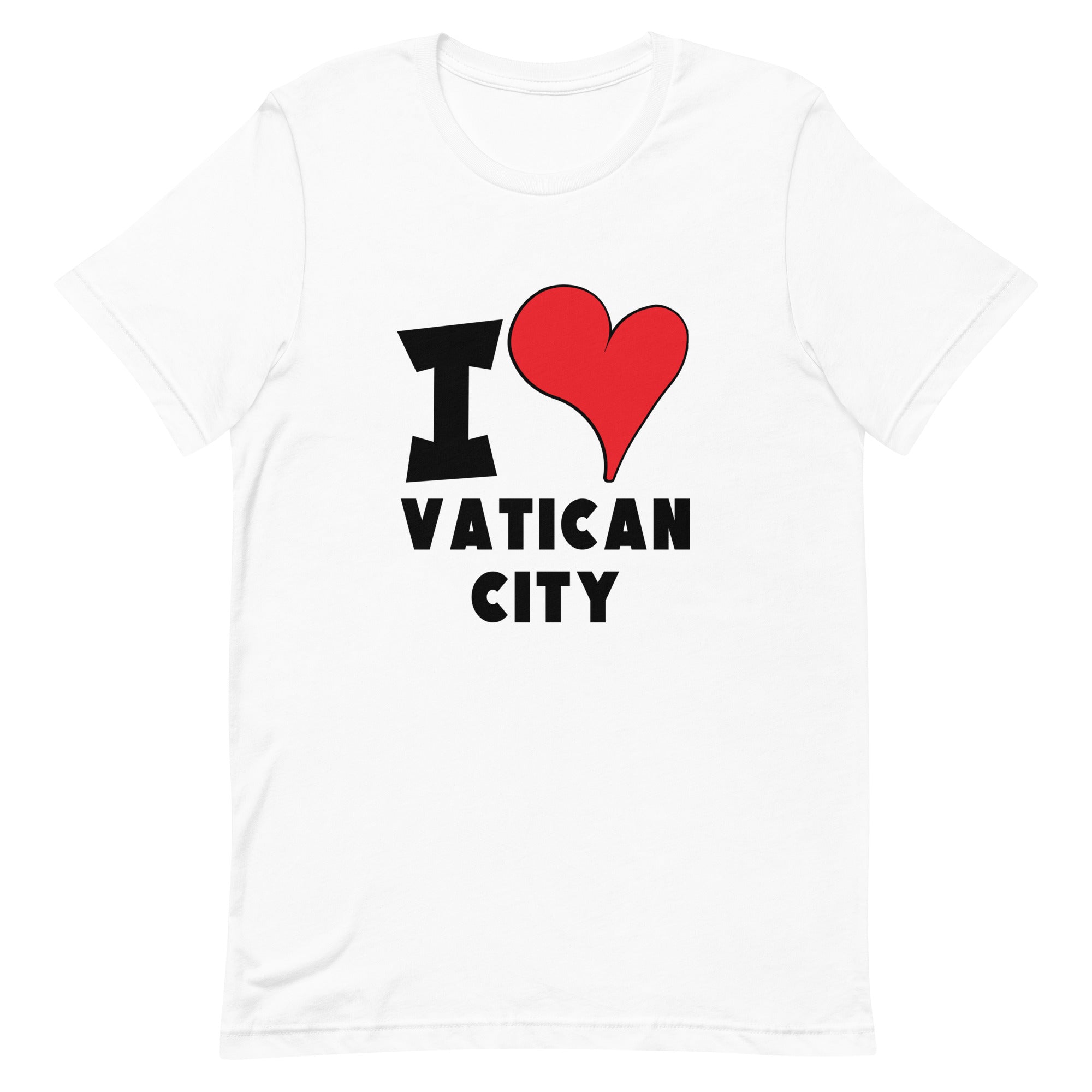 Unisex t-shirt - I Love Vatican City Red