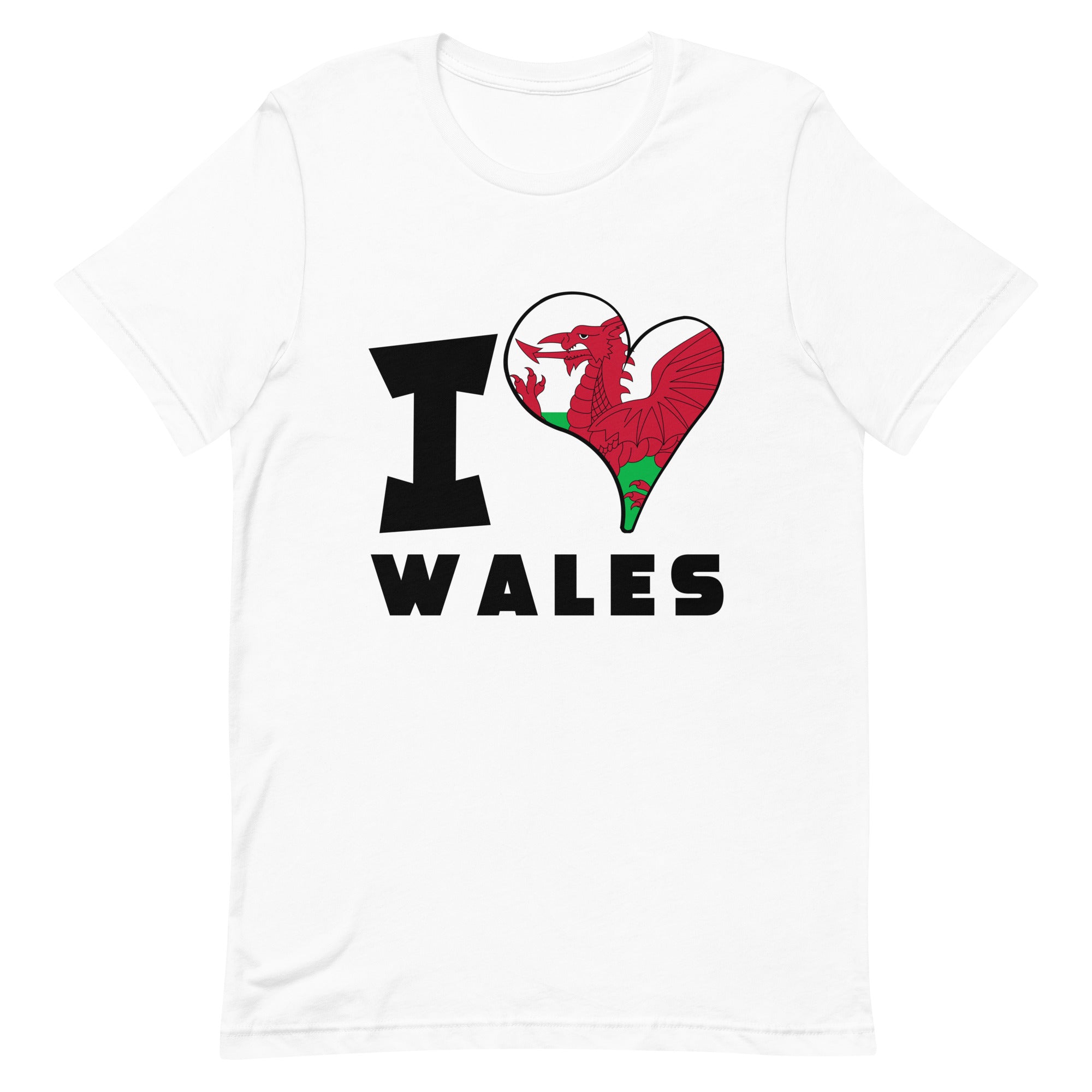 Unisex t-shirt - I Love Wales Flag