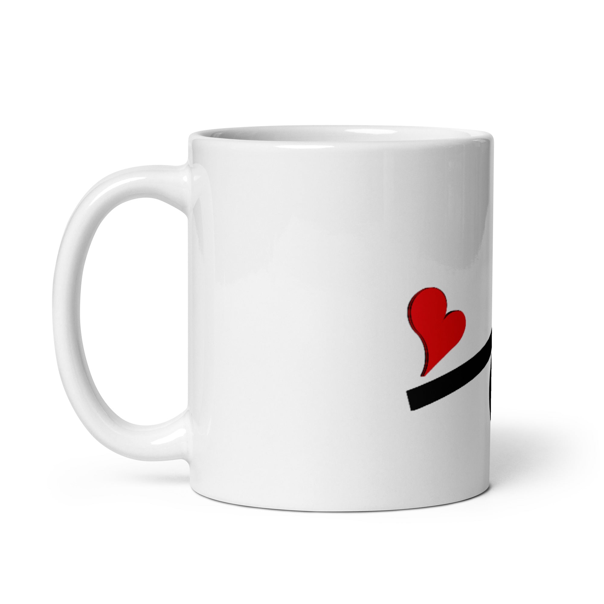 White glossy mug