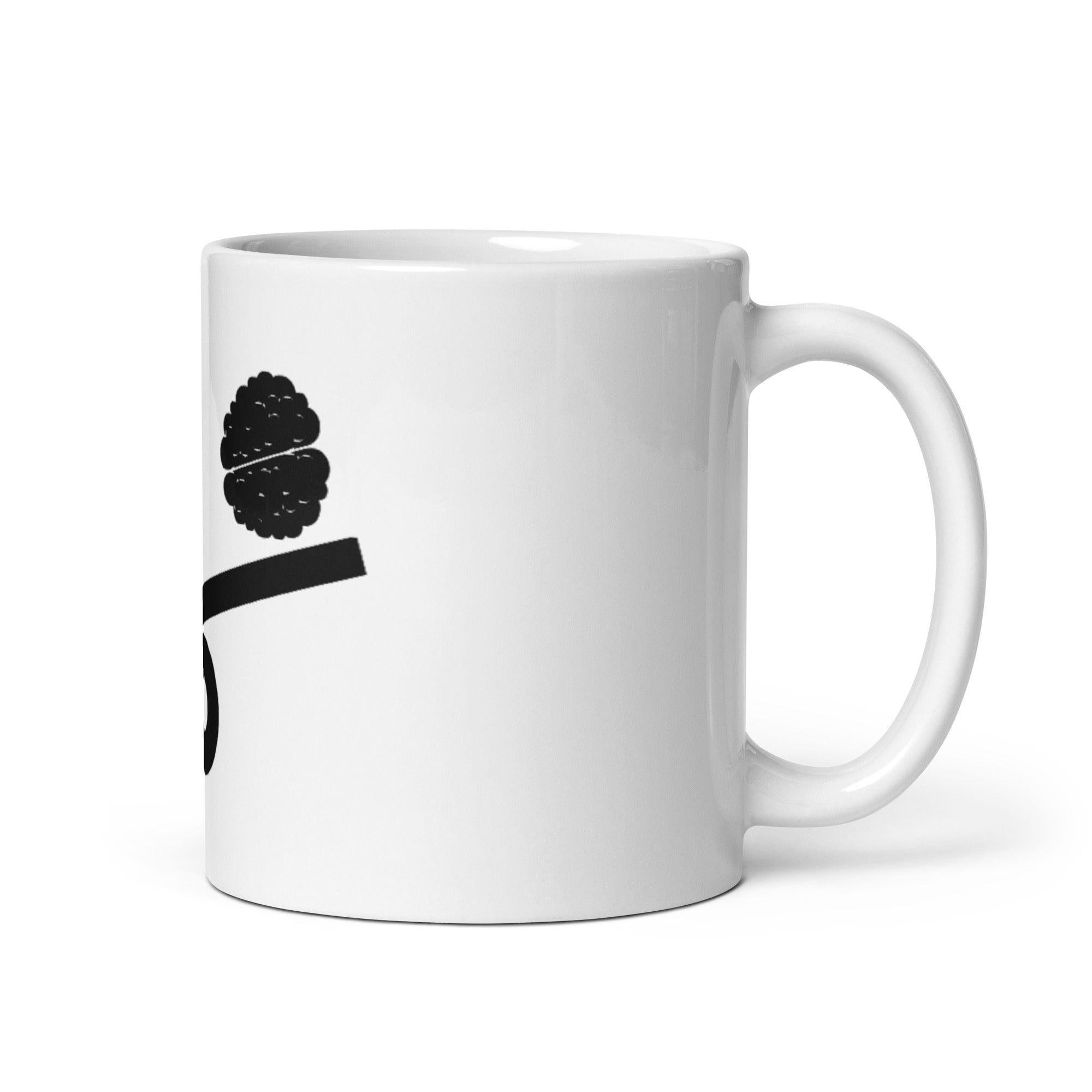 White glossy mug