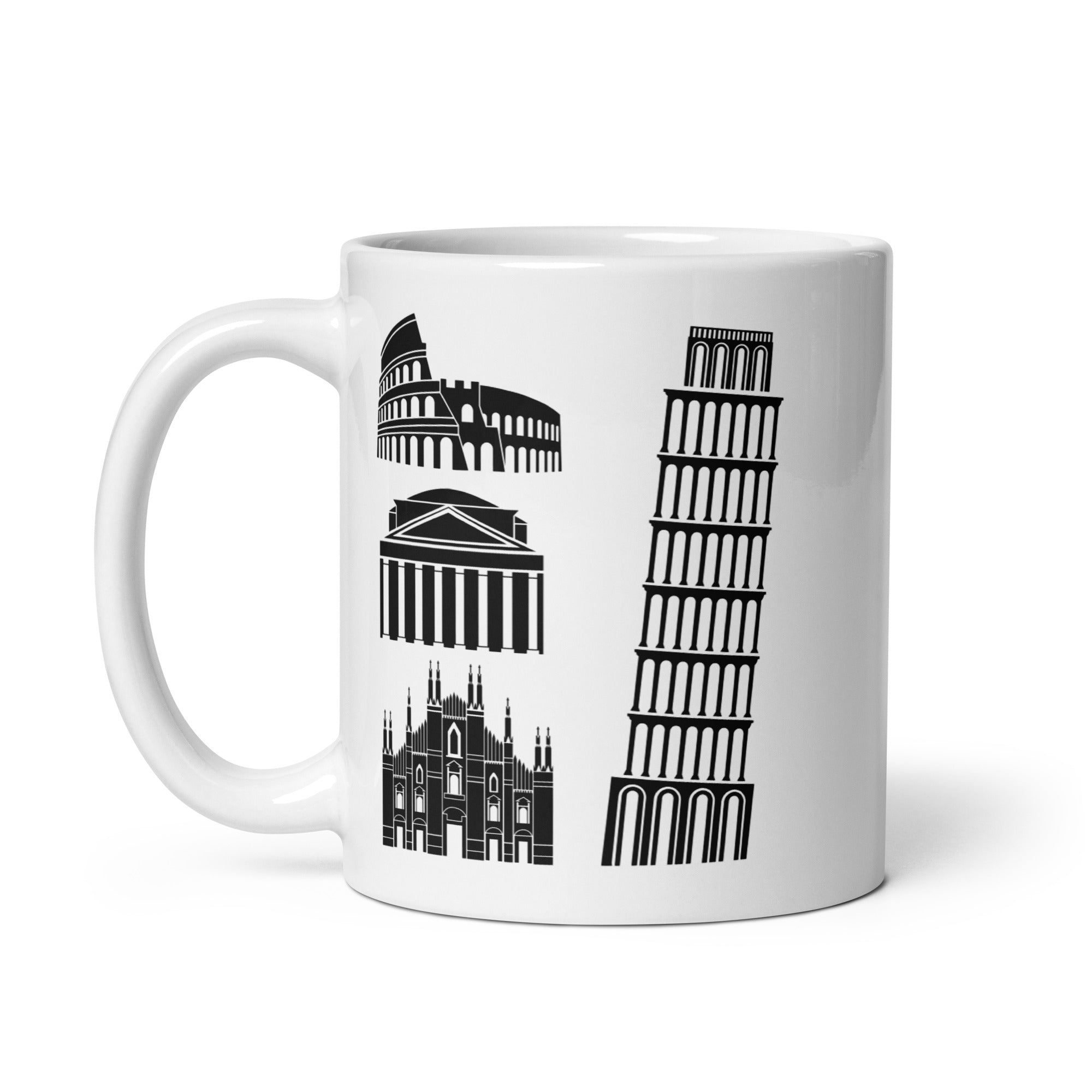 White glossy mug - Italy Architecture