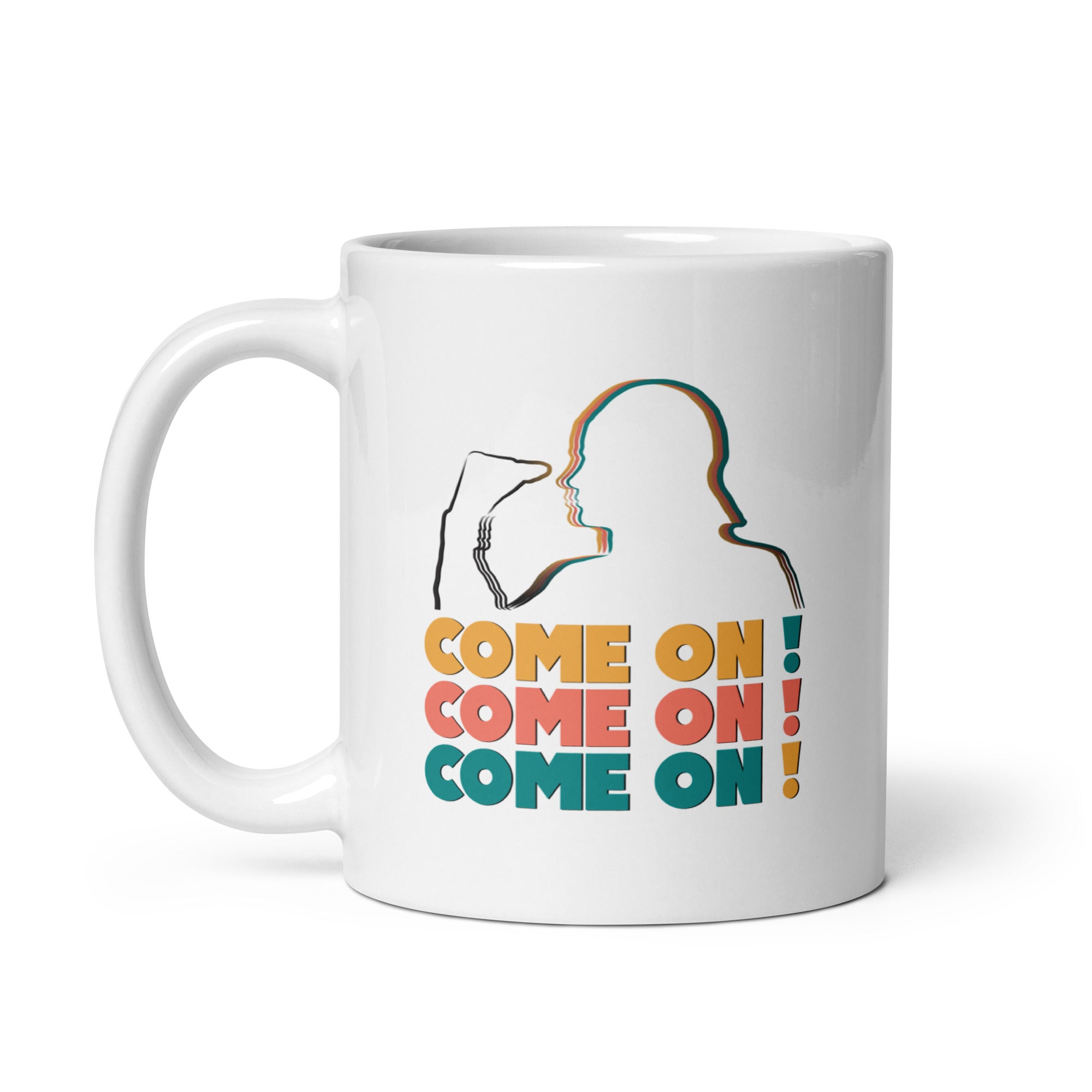 White glossy mug - Come On